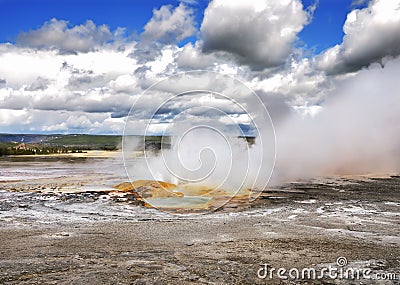 Clepsydra geyser Stock Photo