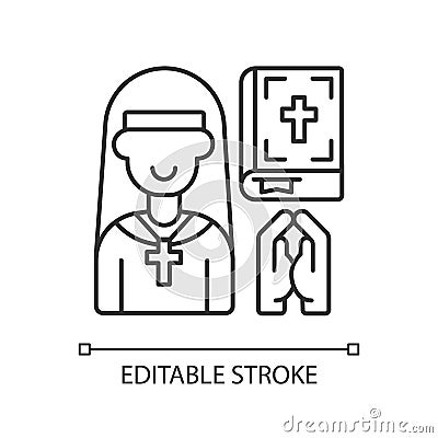 Clergy linear icon Vector Illustration