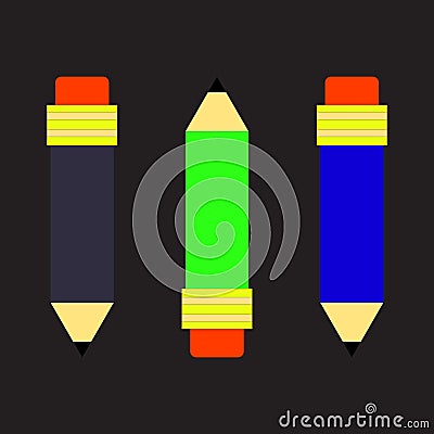 Clerical pensil graphite Vector Illustration