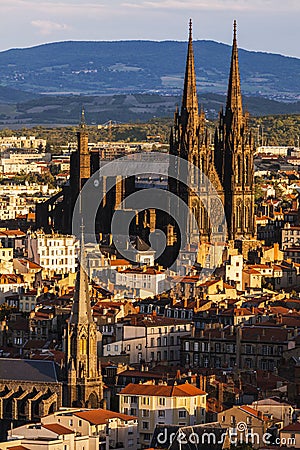 Clermont-Ferrand Cathedral Stock Photo