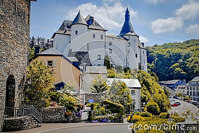 Ancient castle in Clervaux, Luxembourg Stock Photo