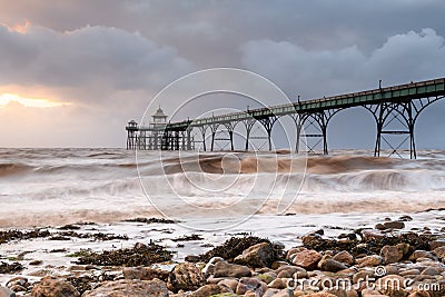 Clevedon Pier, somerset at sunset Stock Photo