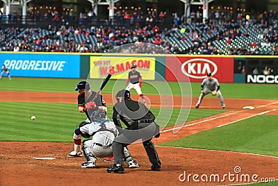 Cleveland Indians Baseball game Editorial Stock Photo