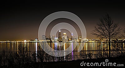 Cleveland Ohio Skyline Stock Photo