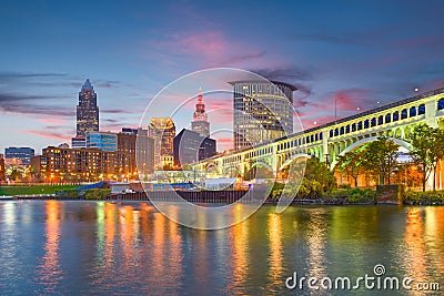 Cleveland, Ohio, USA Skyline Stock Photo