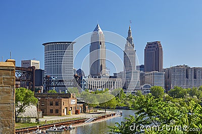 Cleveland, Ohio Skyline Editorial Stock Photo