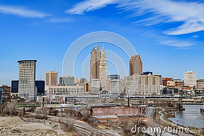 Cleveland Skyline Editorial Stock Photo
