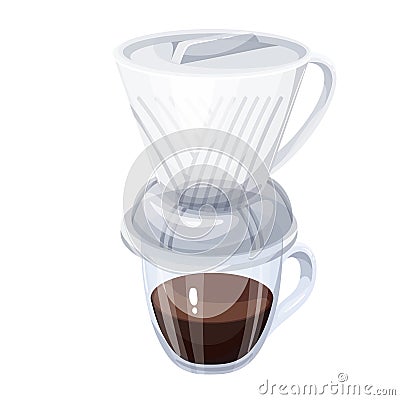 Clever Dripper coffee maker Vector Illustration