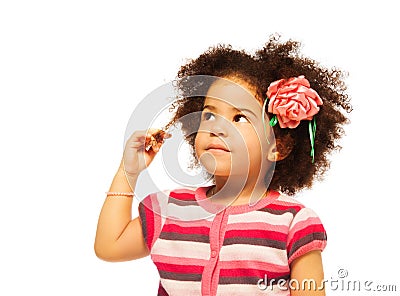 Clever little black girl Stock Photo