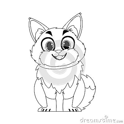 Cleverly cat in a organize arrange, exceptional for children's coloring books. Cartoon style, Vector Illustration Vector Illustration