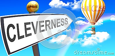 Cleverness leads to success Stock Photo