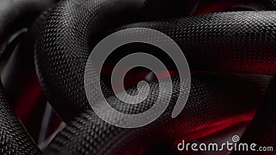 Clew of Black Wire Moving and Rotating Like Snake with Red Hell Light Stock  Footage - Video of digital, cable: 130767090