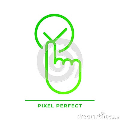 Click accept button pixel perfect gradient linear vector icon Stock Photo