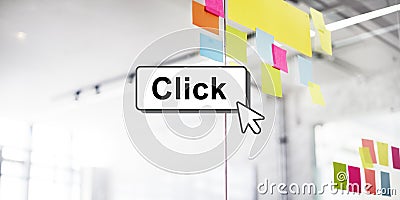 Click Choose Add Button Interface Concept Stock Photo