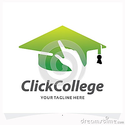 Click College Logo Design Template Vector Illustration