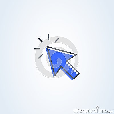 Click cursor mouse icon vector. computer arrow symbol Vector Illustration