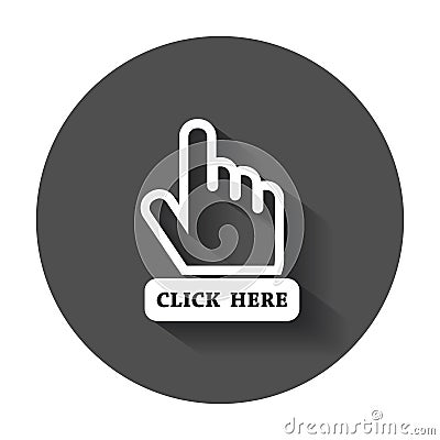 Click here icon. Vector Illustration