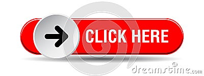 Click here button red Cartoon Illustration