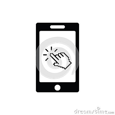 Click icon. cursor symbol icon. mouse click symbol laptop computer, notebook Vector Illustration