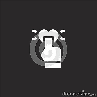 click icon. Filled click icon for website design and mobile, app development. click icon from filled feedback and testimonials Vector Illustration