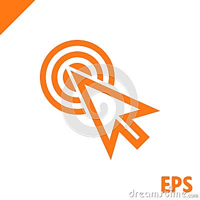 Click icon stock vector illustration flat design Vector Illustration