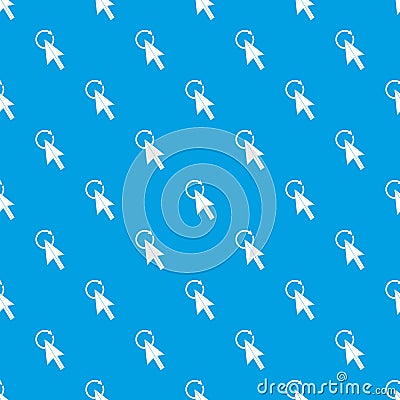 Click pattern seamless blue Vector Illustration