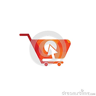 Click shop logo icon design. online shop logo design Vector Illustration