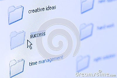 Click at success Stock Photo