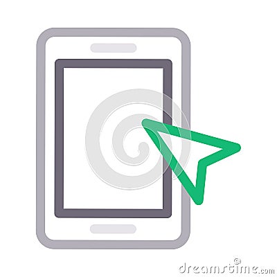 Click vector color line icon Vector Illustration