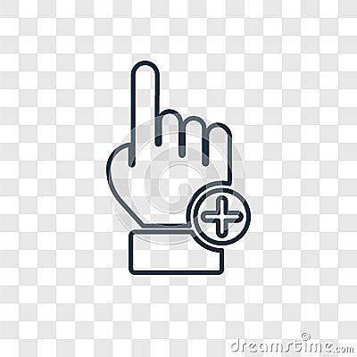 Clicker concept vector linear icon isolated on transparent background, Clicker concept transparency logo in outline style Vector Illustration