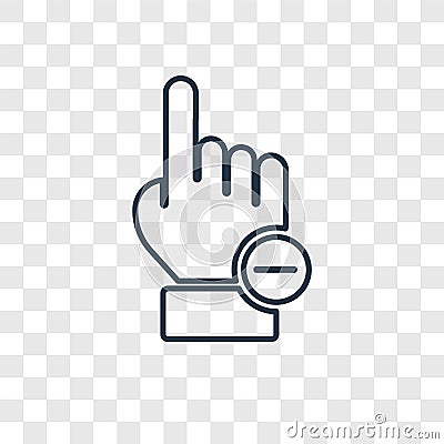 Clicker concept vector linear icon isolated on transparent background, Clicker concept transparency logo in outline style Vector Illustration