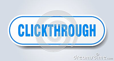 clickthrough sticker. Vector Illustration