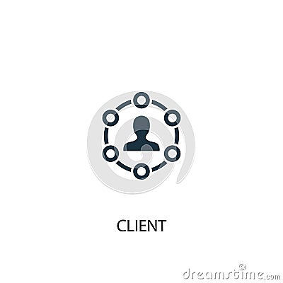 Client icon. Simple element illustration Vector Illustration