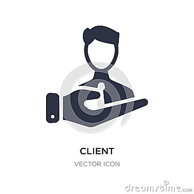 client icon on white background. Simple element illustration from Technology concept Vector Illustration