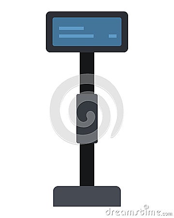 Client indicator in the cash register flat icon vector isolated Vector Illustration