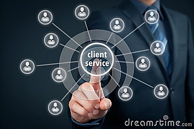 Client service Stock Photo