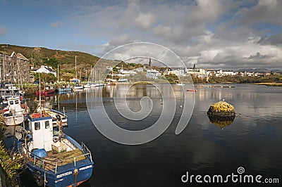 Clifden Harbour Stock Photo