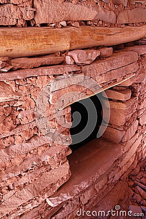 Cliff dwelling doorway Stock Photo