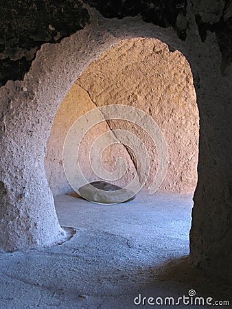 Cliff house interior Stock Photo