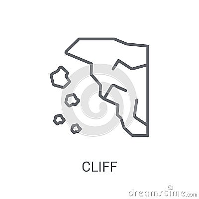 Cliff icon. Trendy Cliff logo concept on white background from N Vector Illustration