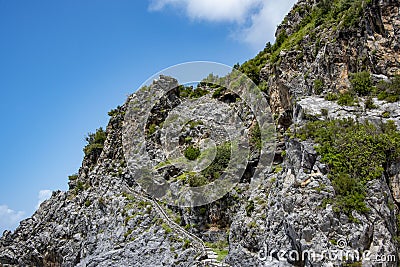 Cliff on San Nicola Arcella Beach Stock Photo