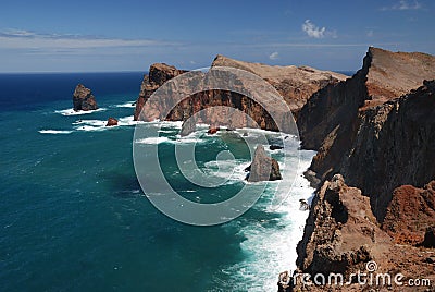 Cliff sao lourenco, maderia, portugal Stock Photo