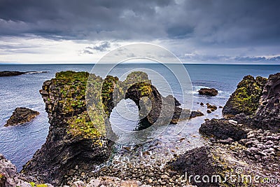 The cliffs Arnastapi Stock Photo