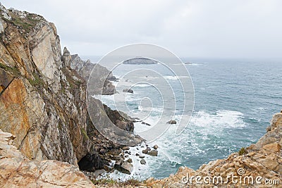 Cliffs of cape Penas landscape, Asturias, Spain Stock Photo