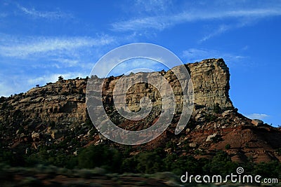 Cliffs. Clear sunny weather, beautiful landscape. Eroded landscape Stock Photo