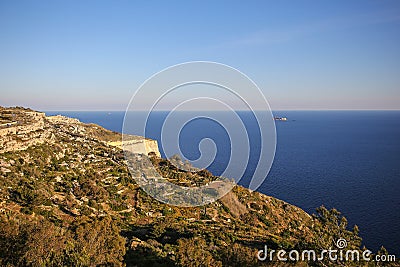 Cliffs of Dingli, Malta Stock Photo