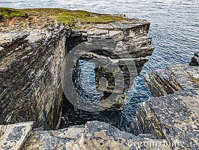 Cliffs at Fowl Craig, Papa Westray, Orkney Stock Photo