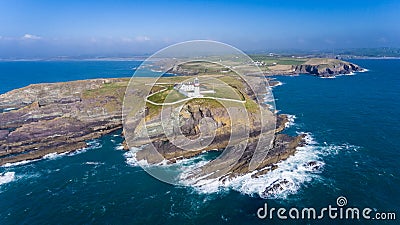 Galley head lighthouse. county Cork. Ireland Stock Photo