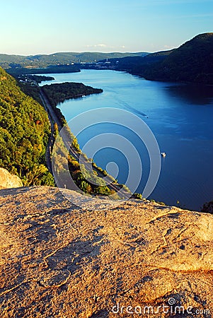 View on the Hudson from Breakneck Ridge Stock Photo