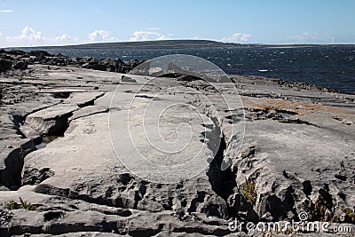 Cliffs in Inisheer, Aran islands Stock Photo